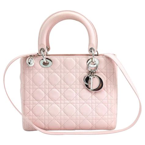 miss dior rose poudre lambskin|Medium Lady Dior Bag Powder Pink Cannage Lambskin .